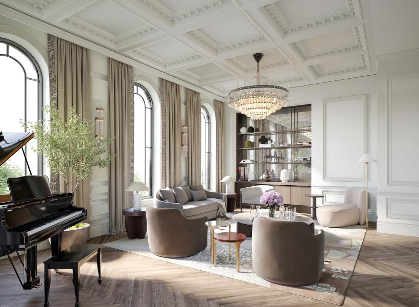 Living room rendering